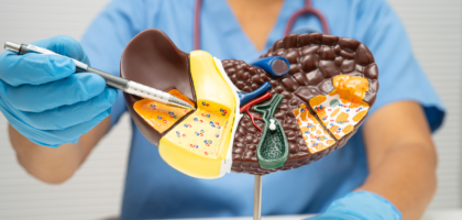 Doctor explaining liver function test to patient